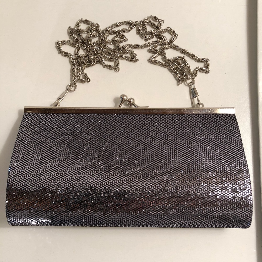 Women’s Shimmery Silver Evening Handbag Purse